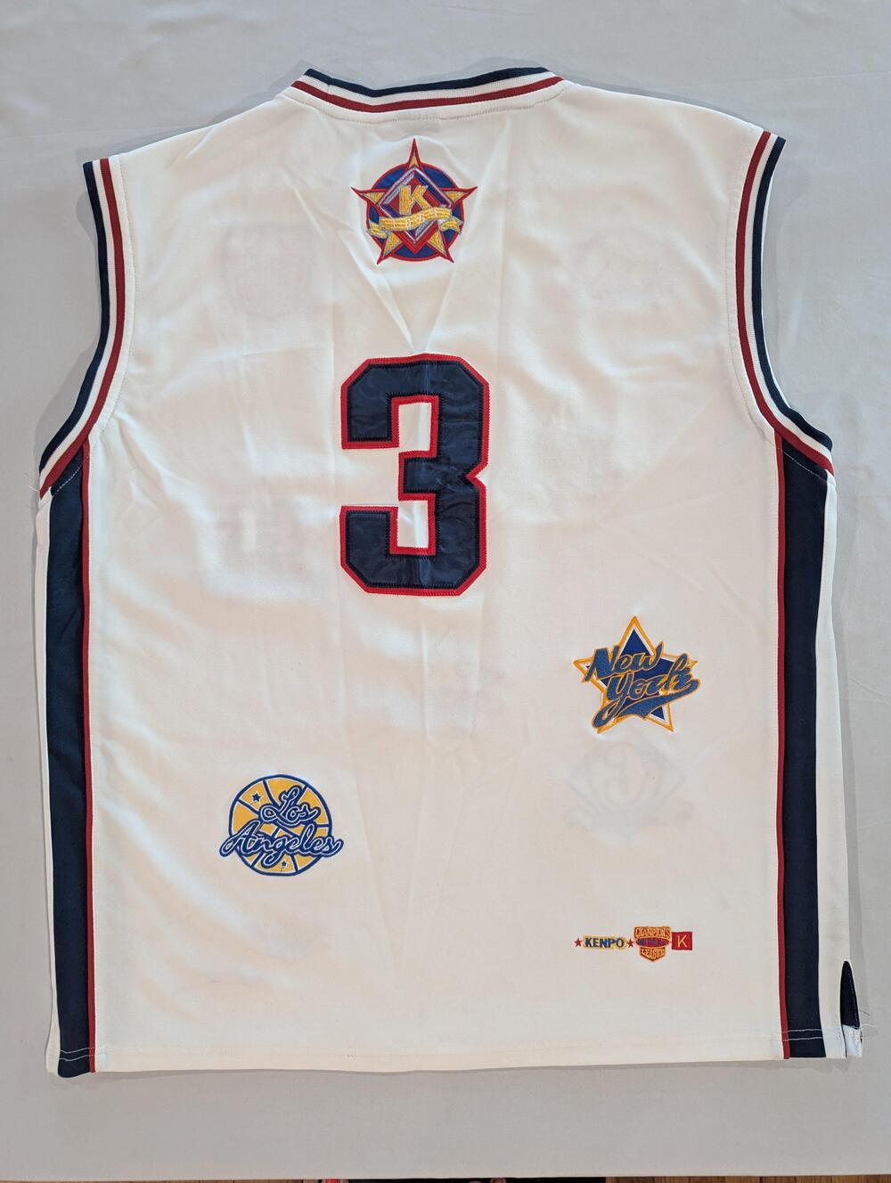Kenpo Tank Top Mens M White Mesh Basketball Jersey Team Logos Number 3